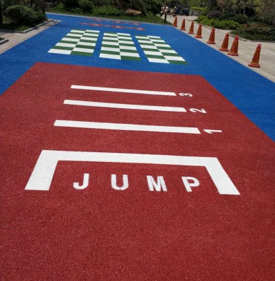 彩色道路圖案運(yùn)動(dòng)元素設(shè)計(jì)